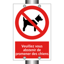 Veuillez vous abstenir de promener des chiens