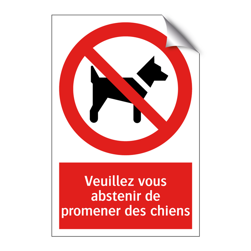 Veuillez vous abstenir de promener des chiens