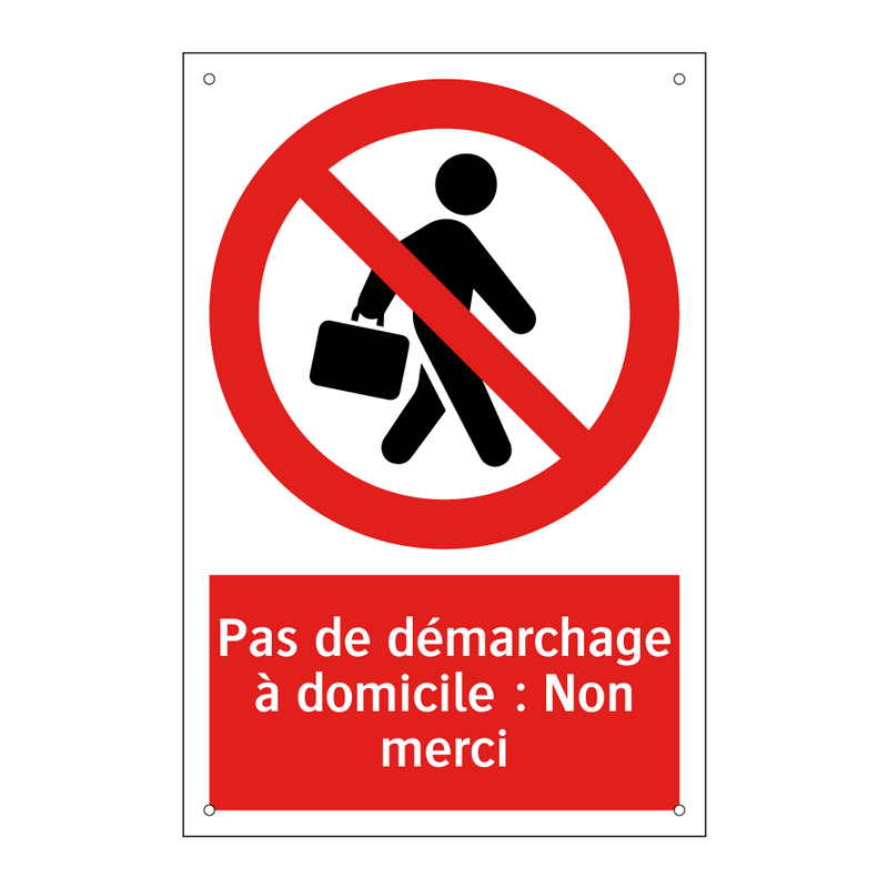 Pas de démarchage à domicile : Non merci