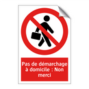 Pas de démarchage à domicile : Non merci