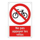 Ne pas appuyer les vélos