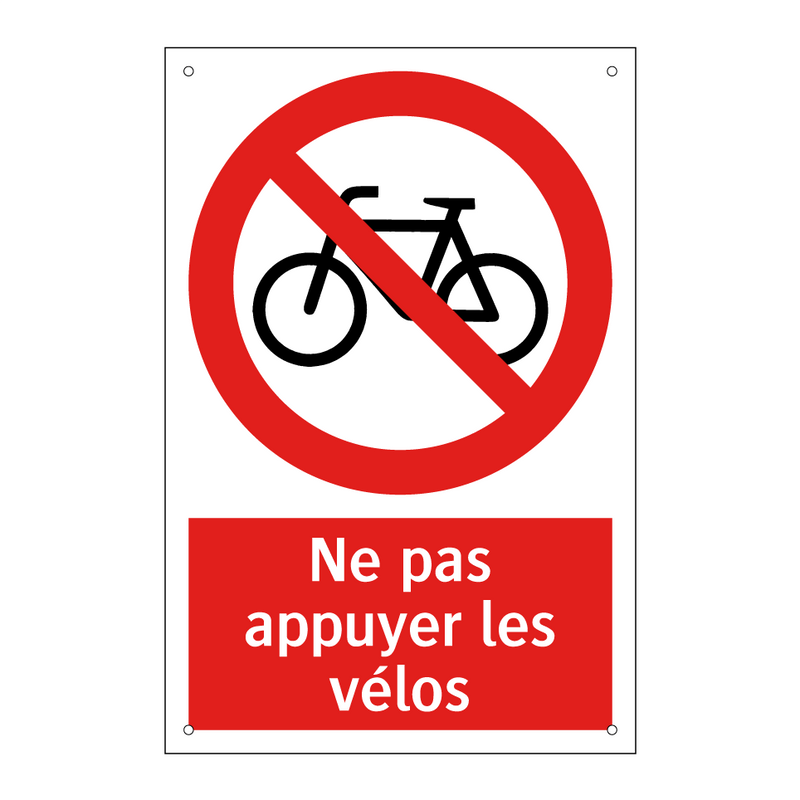 Ne pas appuyer les vélos