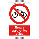 Ne pas appuyer les vélos