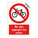 Ne pas appuyer les vélos