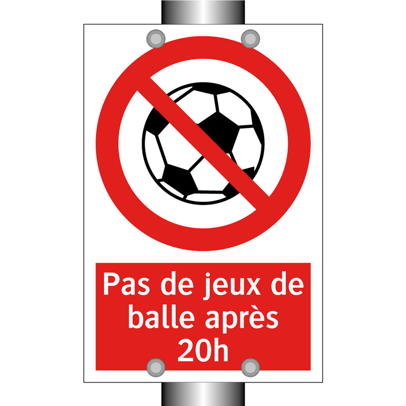Pas de jeux de balle après 20h