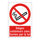 Sièges extérieurs sans fumée par la loi