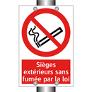 Sièges extérieurs sans fumée par la loi