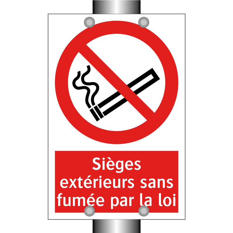 Sièges extérieurs sans fumée par la loi