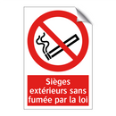Sièges extérieurs sans fumée par la loi