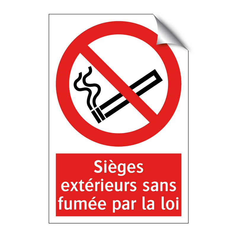 Sièges extérieurs sans fumée par la loi
