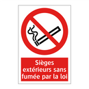 Sièges extérieurs sans fumée par la loi
