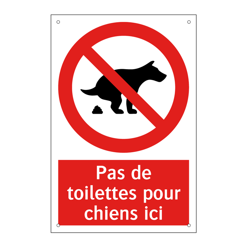 Pas de toilettes pour chiens ici