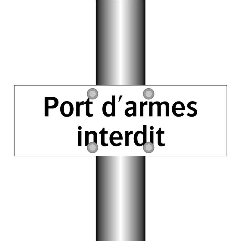 Port d'armes interdit