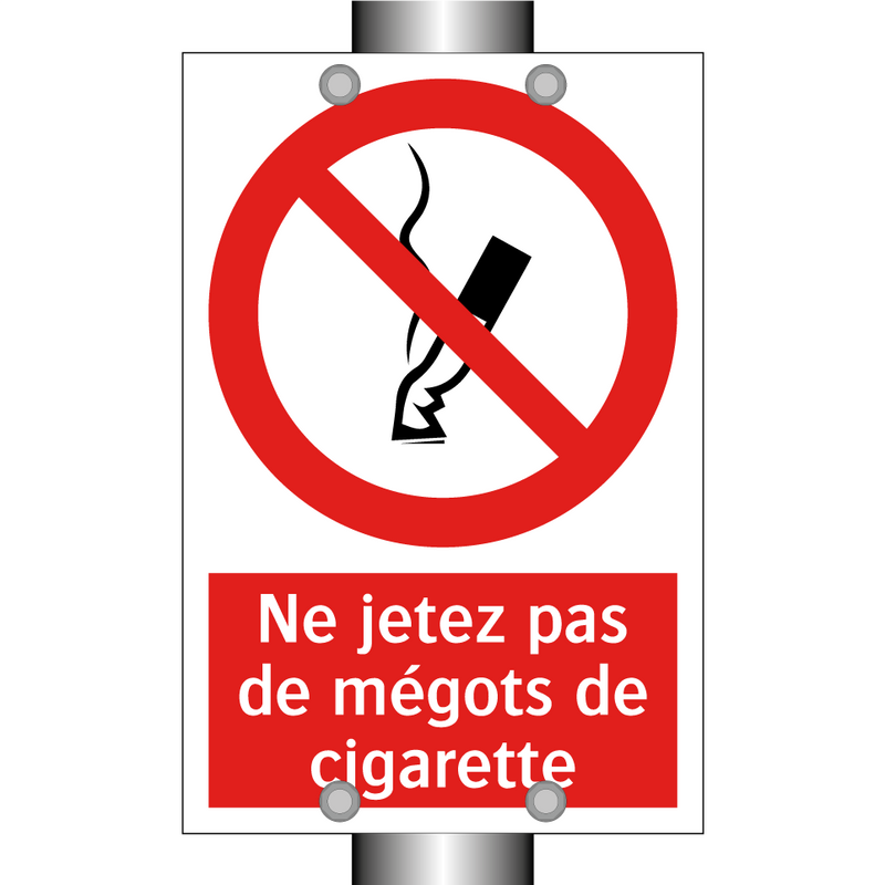 Ne jetez pas de mégots de cigarette