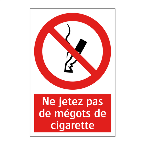Ne jetez pas de mégots de cigarette