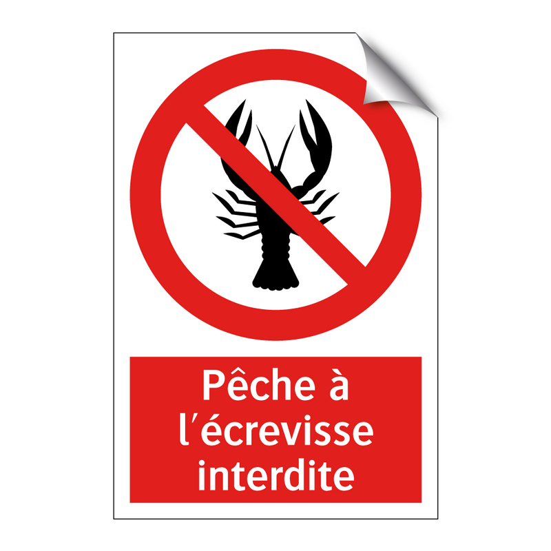 Pêche à l'écrevisse interdite