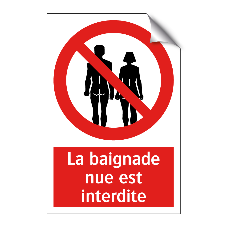 La baignade nue est interdite