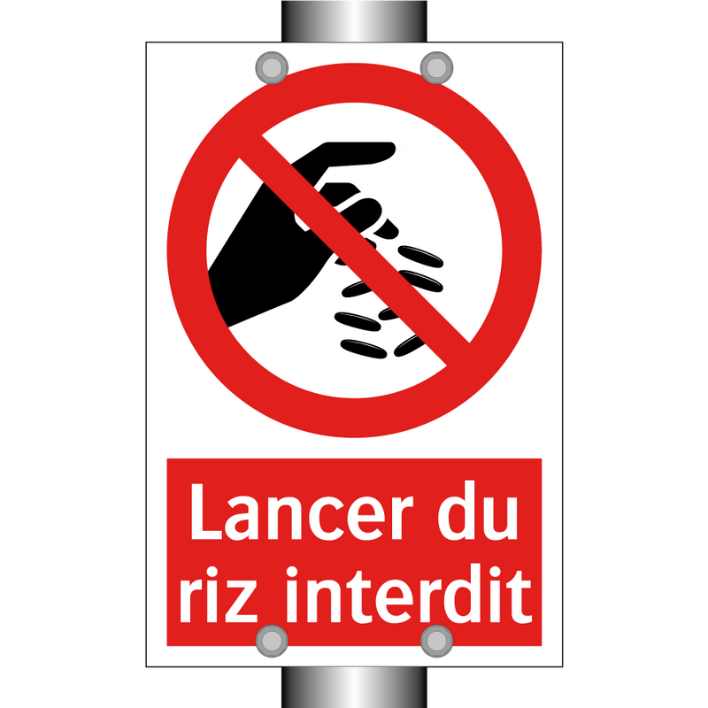 Lancer du riz interdit