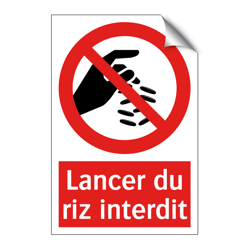 Lancer du riz interdit