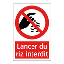 Lancer du riz interdit