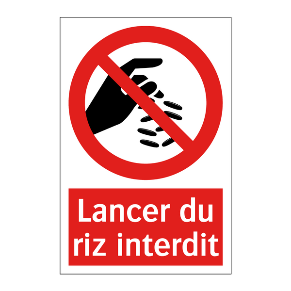 Lancer du riz interdit