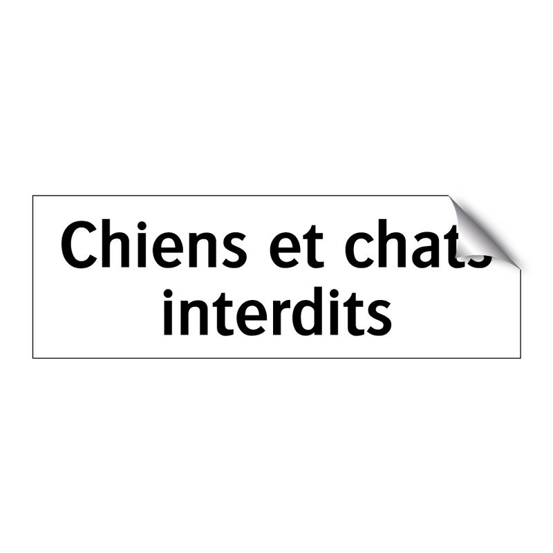 Chiens et chats interdits