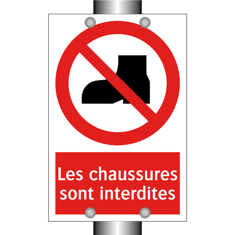 Les chaussures sont interdites
