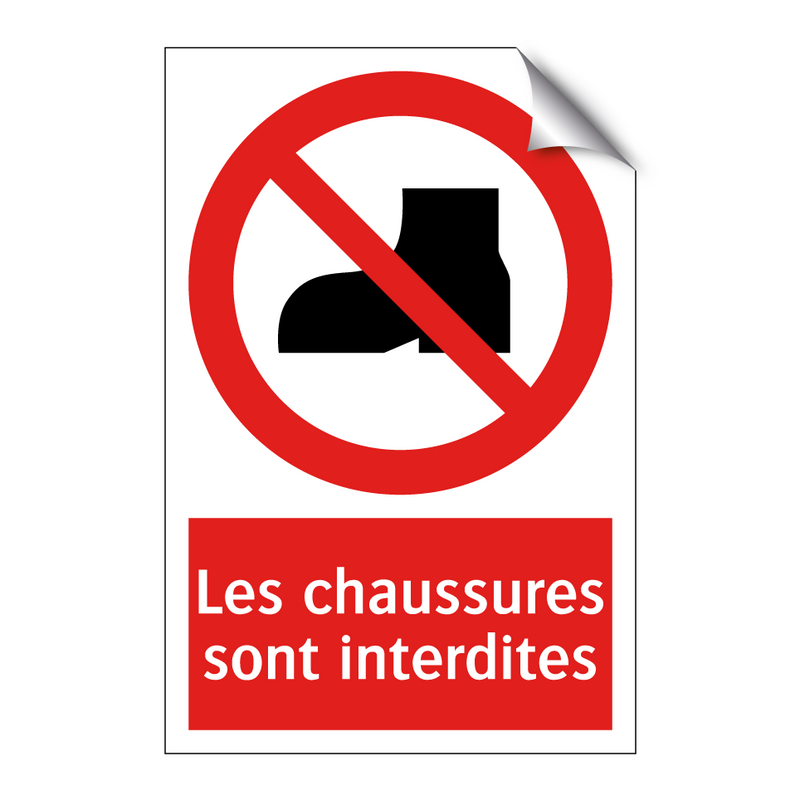 Les chaussures sont interdites