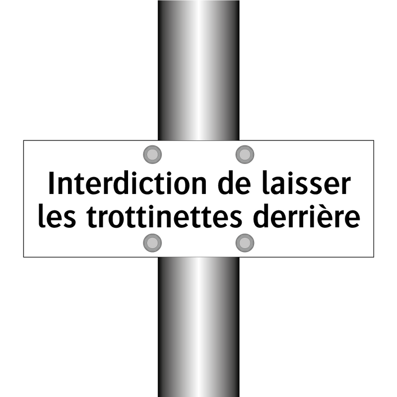 Interdiction de laisser les trottinettes derrière