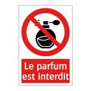 Le parfum est interdit