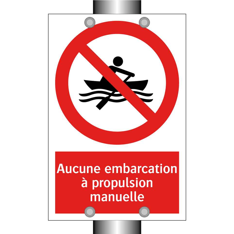 Aucune embarcation à propulsion manuelle