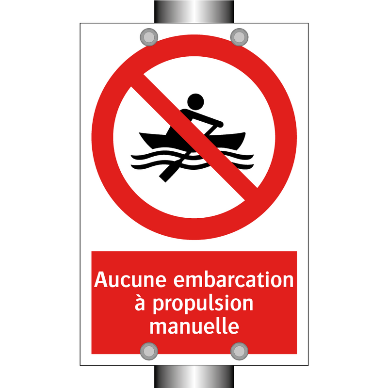 Aucune embarcation à propulsion manuelle