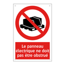 Le panneau électrique ne doit pas être obstrué