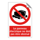 Le panneau électrique ne doit pas être obstrué