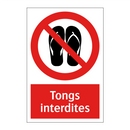 Tongs interdites