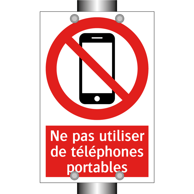 Ne pas utiliser de téléphones portables