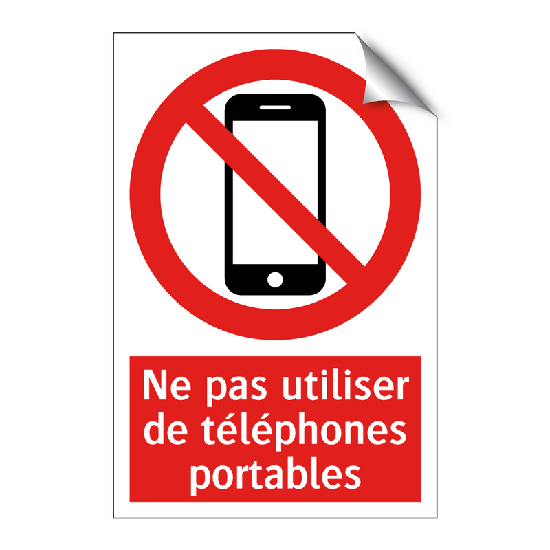 Ne pas utiliser de téléphones portables