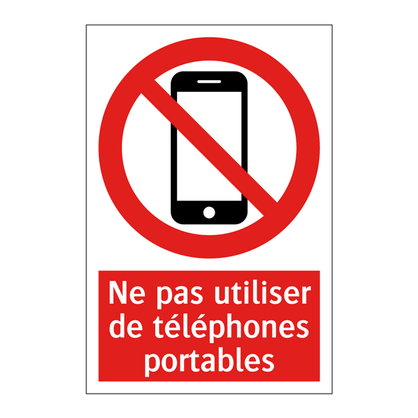 Ne pas utiliser de téléphones portables