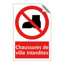 Chaussures de ville interdites