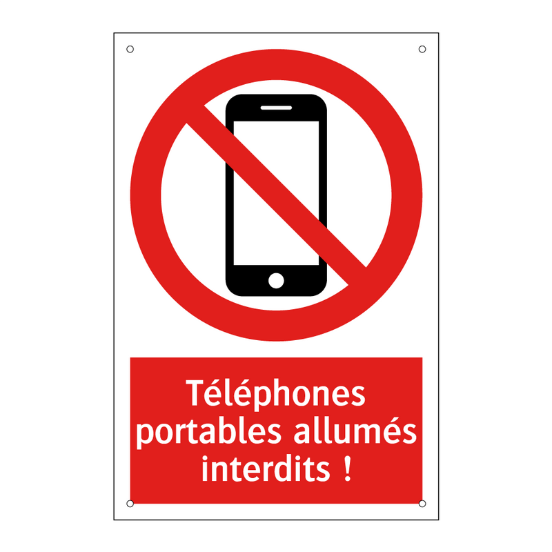 Téléphones portables allumés interdits !