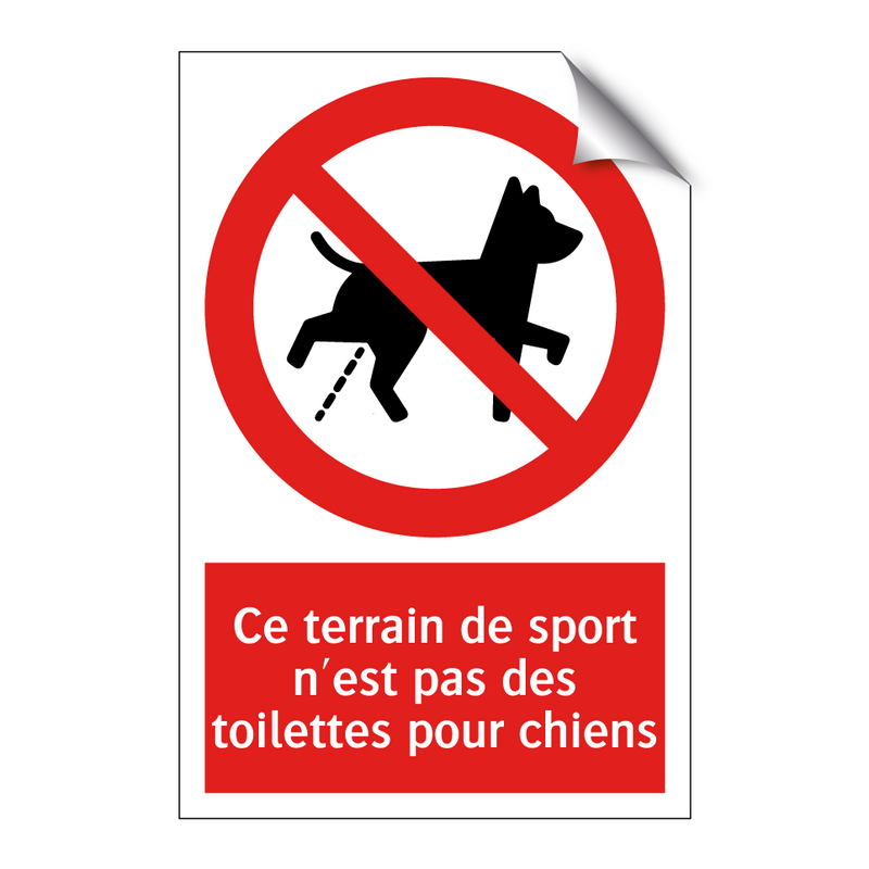 Ce terrain de sport n'est pas des toilettes pour chiens