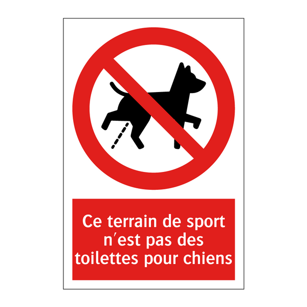 Ce terrain de sport n'est pas des toilettes pour chiens