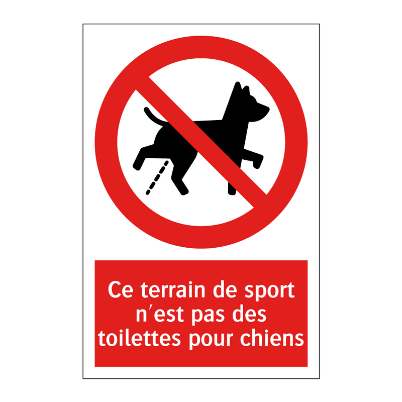 Ce terrain de sport n'est pas des toilettes pour chiens