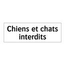 Chiens et chats interdits