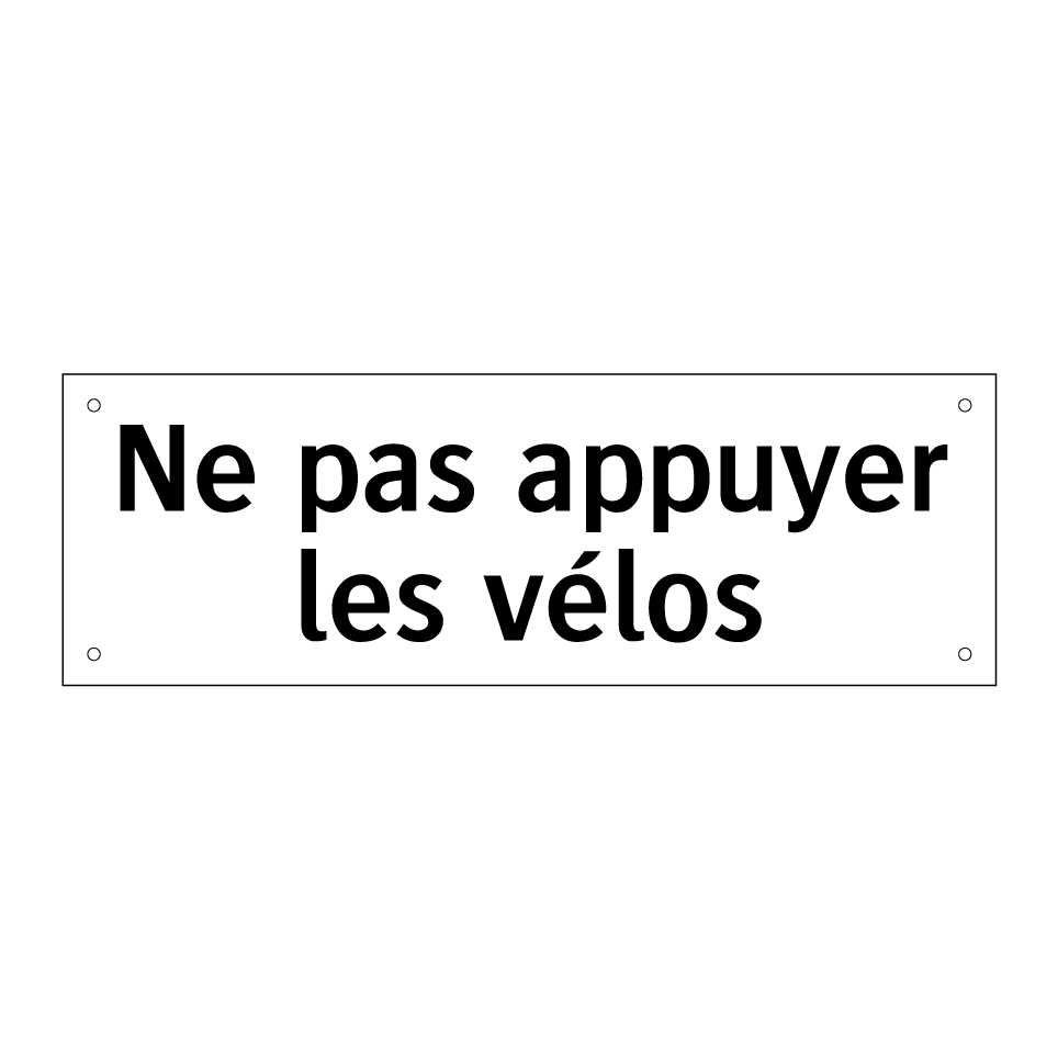 Ne pas appuyer les vélos