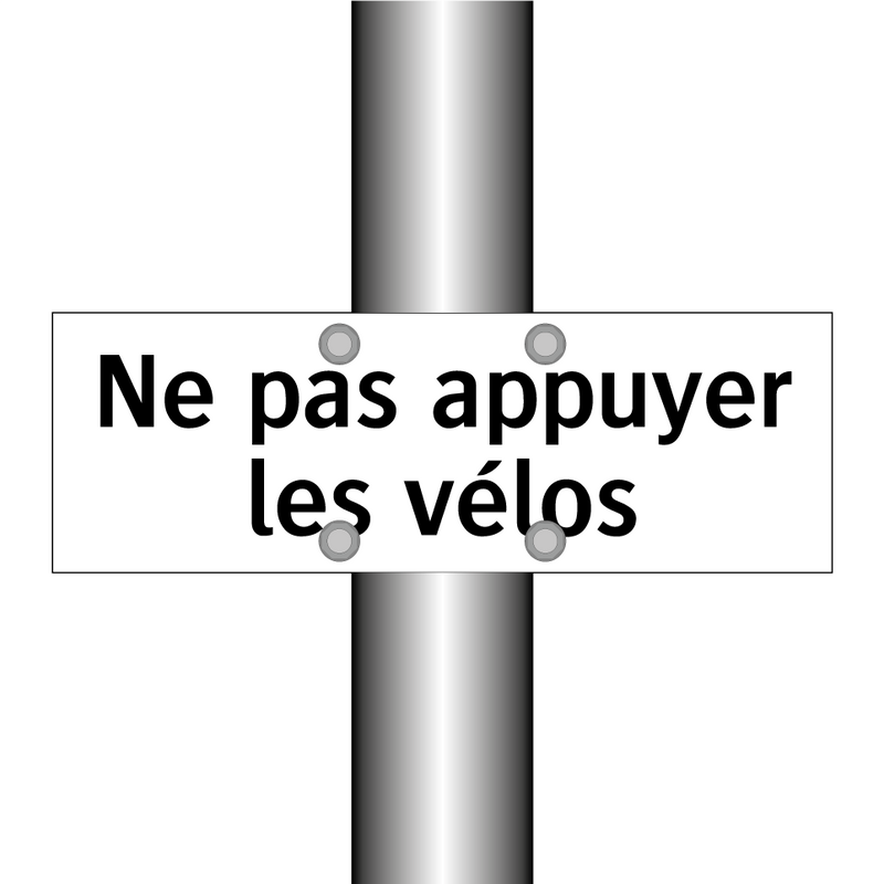 Ne pas appuyer les vélos