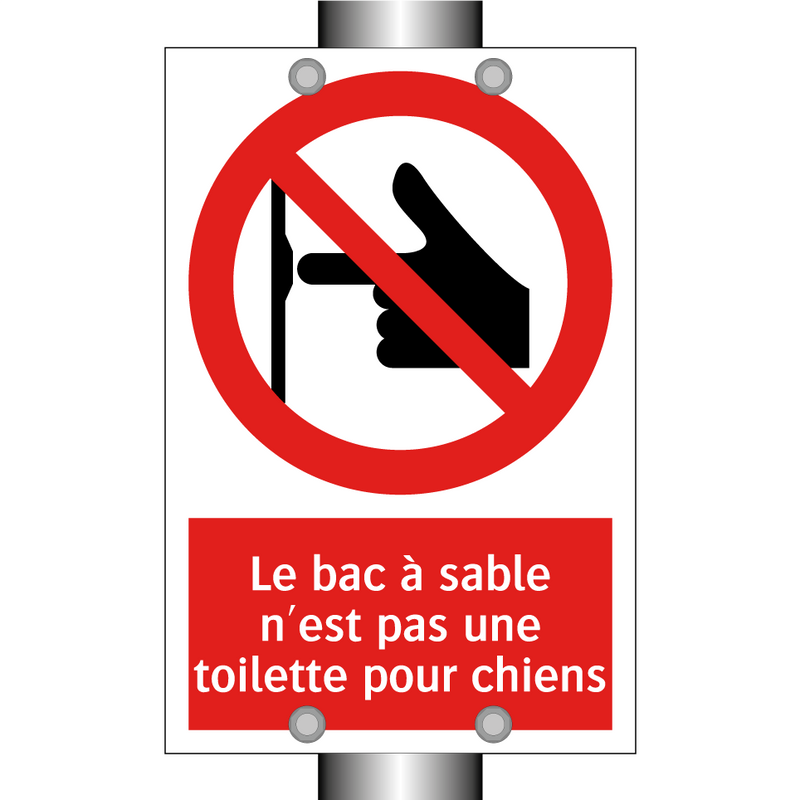 Le bac à sable n'est pas une toilette pour chiens