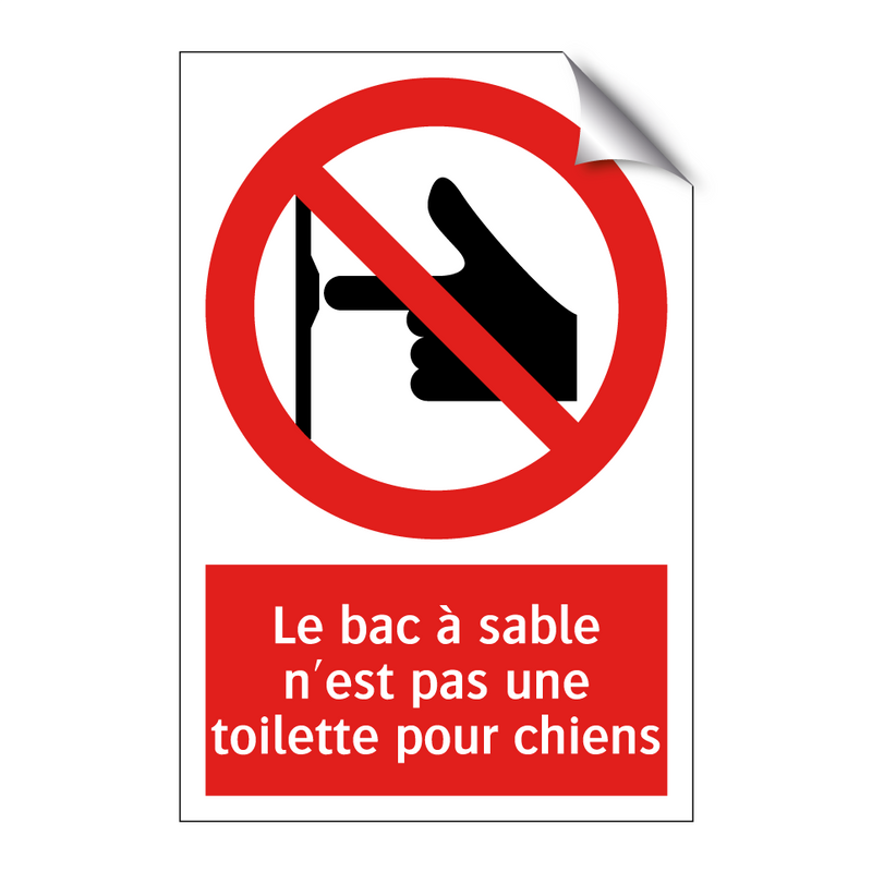 Le bac à sable n'est pas une toilette pour chiens