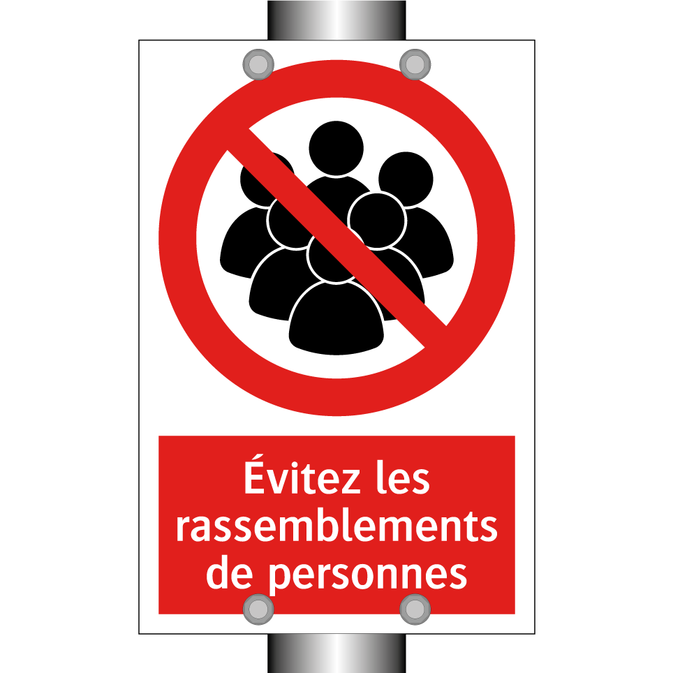 Évitez les rassemblements de personnes