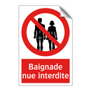 Baignade nue interdite